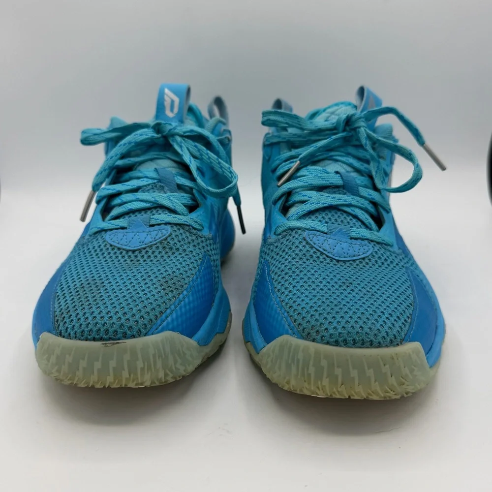 Adidas Dame 8 “Young Dolla” Blue Cyan Silver Basketball Shoes Men’s 5.5 - Picture 4 of 10